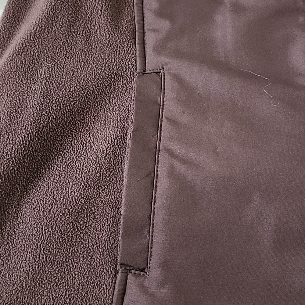 Tek Gear brown zip front vest with fleece trim - Picture 8 of 12